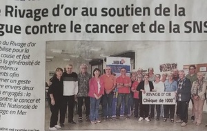 Le Club du Rivage D'Or au soutien de la ligue contre le cancer et de la SNSM